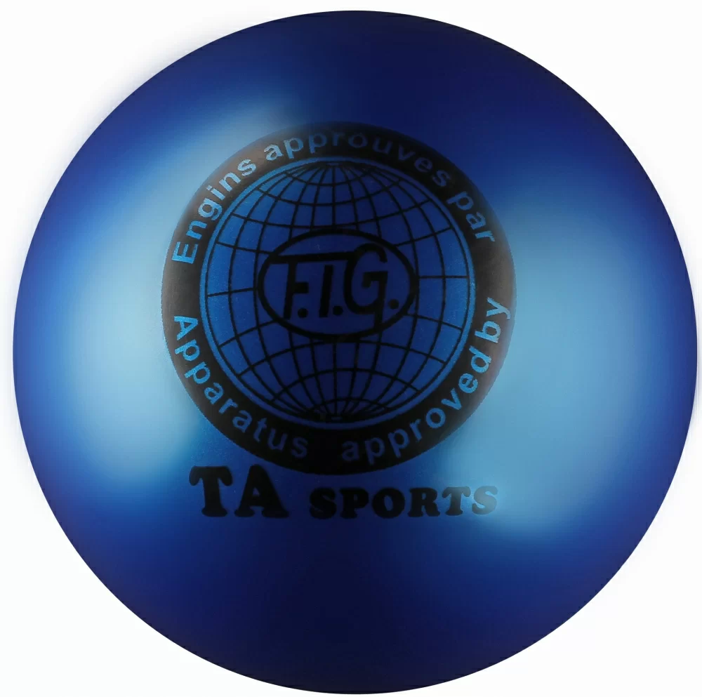Реальное фото Мяч для художественной гимнастики 15 см 300 г металлик синий I-1 от магазина СпортЕВ