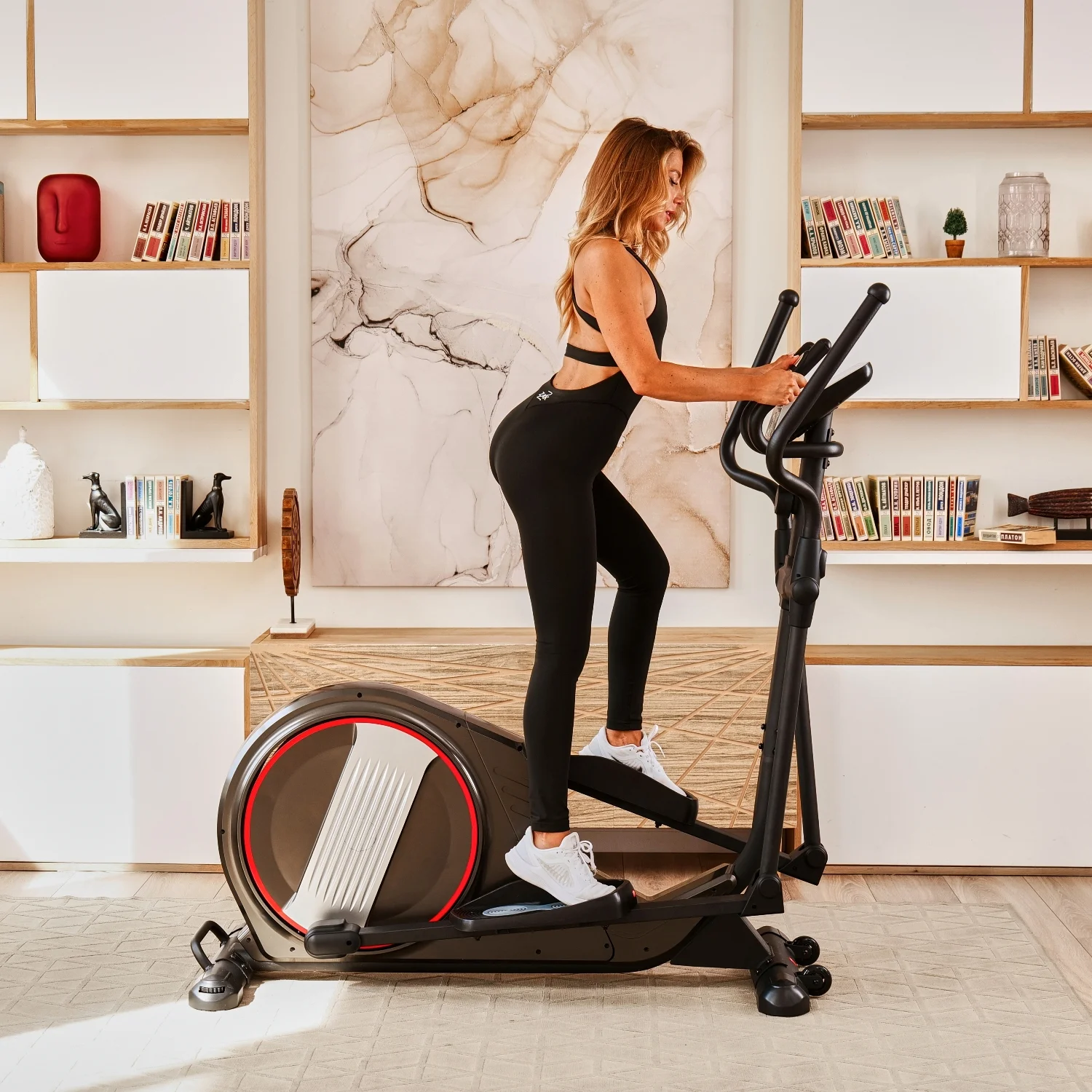 Реальное фото Эллиптический тренажер DFC E97501 магн. от магазина Спортев