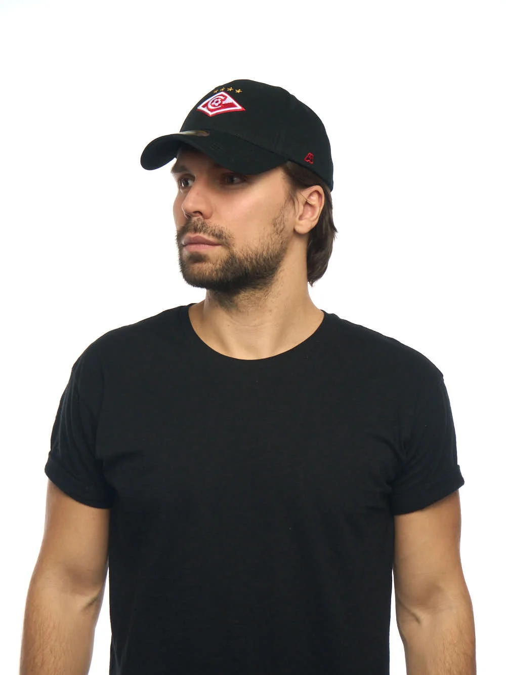 Реальное фото Бейсболка ФК Спартак черная р.59-62 120362 от магазина Спортев