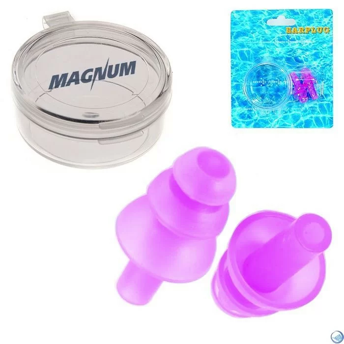 Реальное фото Беруши для плавания Magnum EP-3-P с пластиковым боксом розовые от магазина СпортЕВ