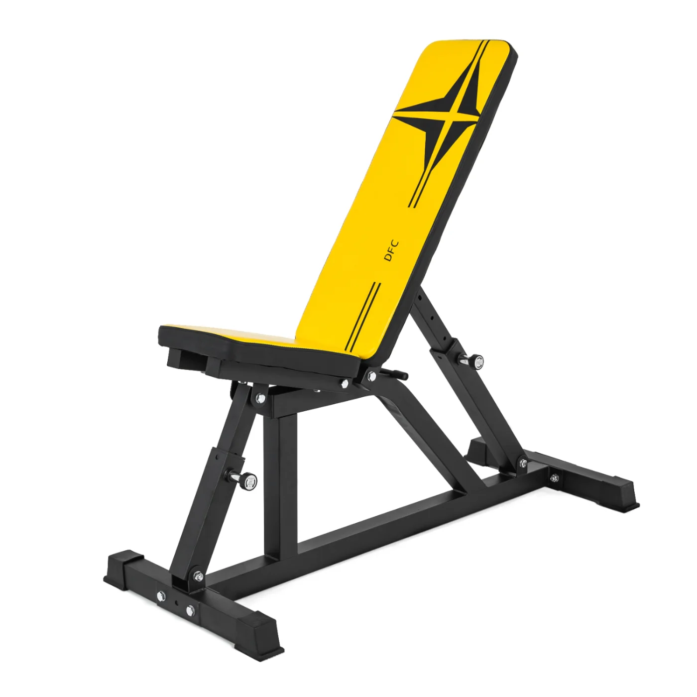 Реальное фото Скамья силовая универсальная DFC yellow DZ003Y от магазина Спортев