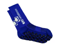 Носки футбольные нескользящие с надписью Tapedesign сине-белые