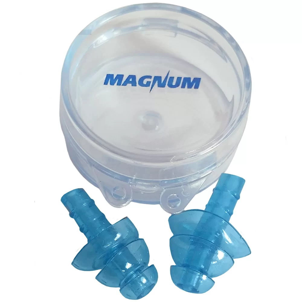 Реальное фото Беруши для плавания Magnum EP-3-2 с пластиковым боксом синие от магазина СпортЕВ