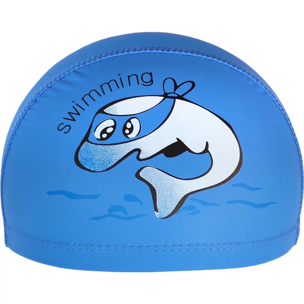 Реальное фото Шапочка для плавания E41281 Дельфин ПУ синяя 198-032 10021845 от магазина СпортЕВ