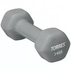 Гантель неопреновая 3 кг Torres серый PL55013