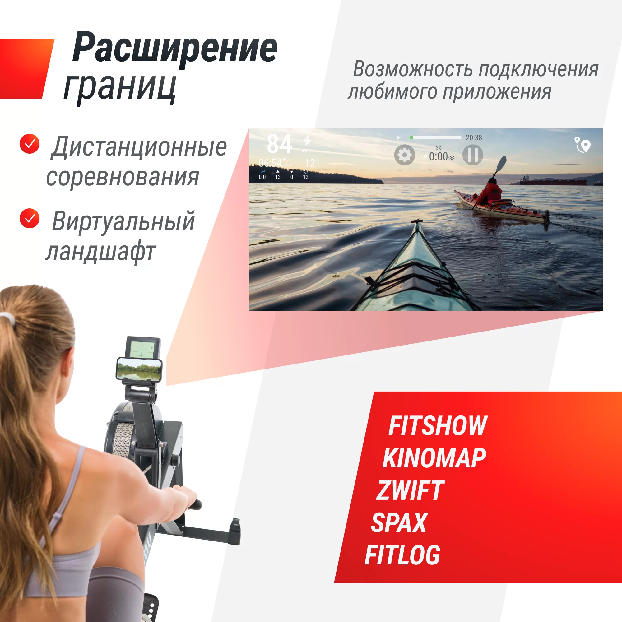 Реальное фото Гребной тренажер UNIX Fit Air Rower-X Black от магазина Спортев