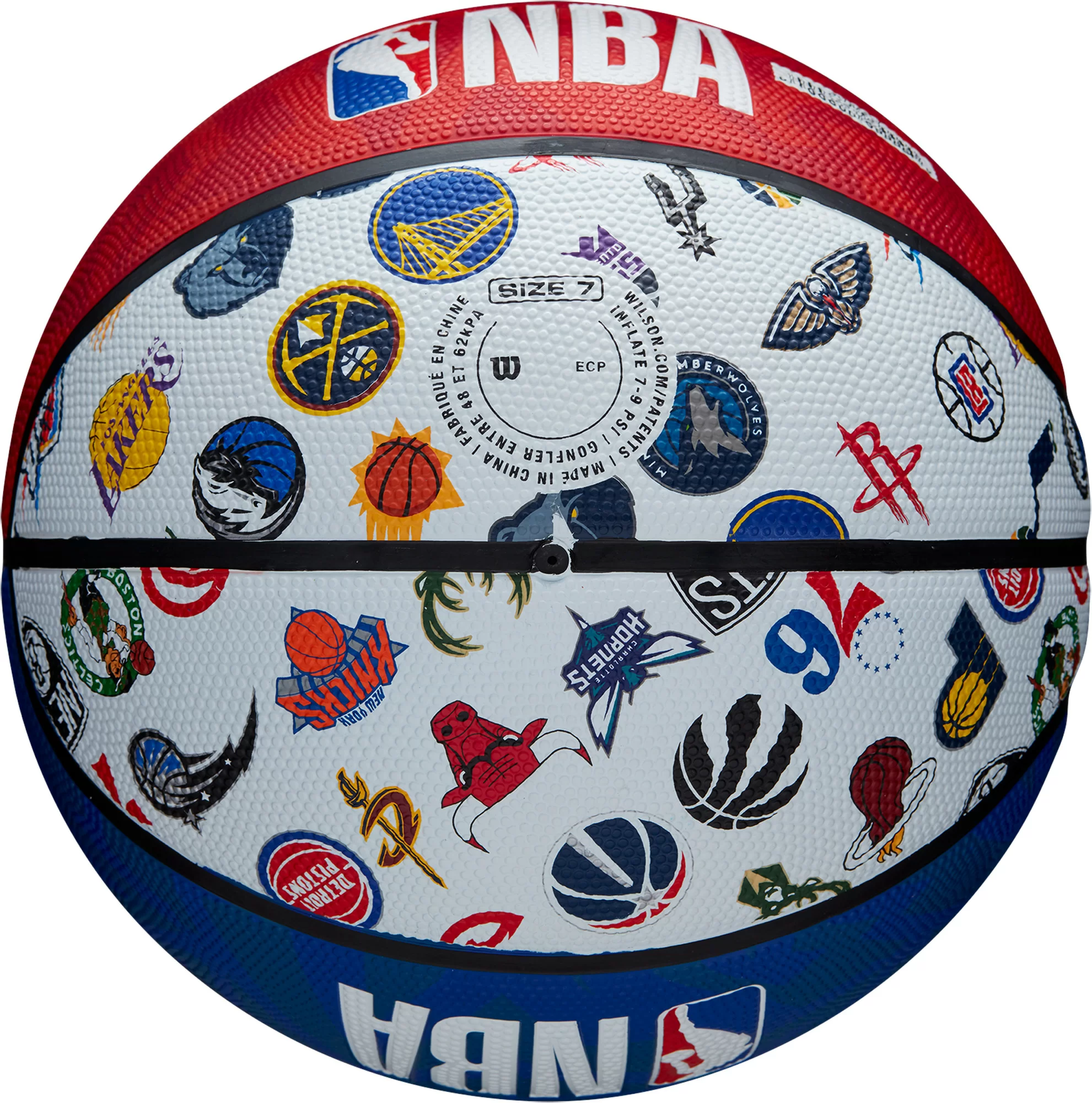 Реальное фото Мяч баскетбольный Wilson NBA All Team размер №7 сине-белый WTB1301XBNBA от магазина СпортЕВ