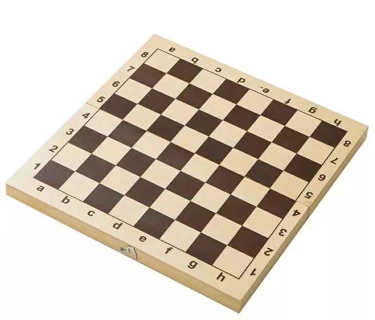 Реальное фото Шахматная доска обиходная лакированная 29*14,5*4,6 см Ш-2 от магазина Спортев
