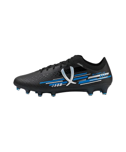 Реальное фото Бутсы Jogel Evofly FG Pro черный/голубой 4191 от магазина Спортев