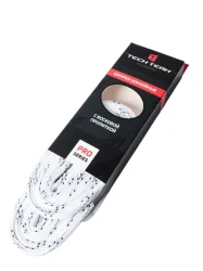 Шнурки хоккейные 305 см с пропиткой TechTeam белые 14933