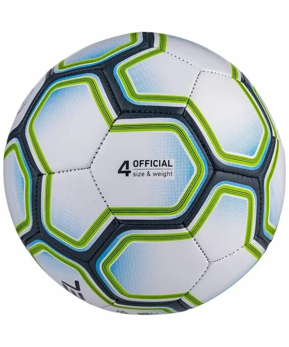 Реальное фото Мяч футзальный Jogel Star №4 белый/синий/зеленый 16948 от магазина СпортЕВ