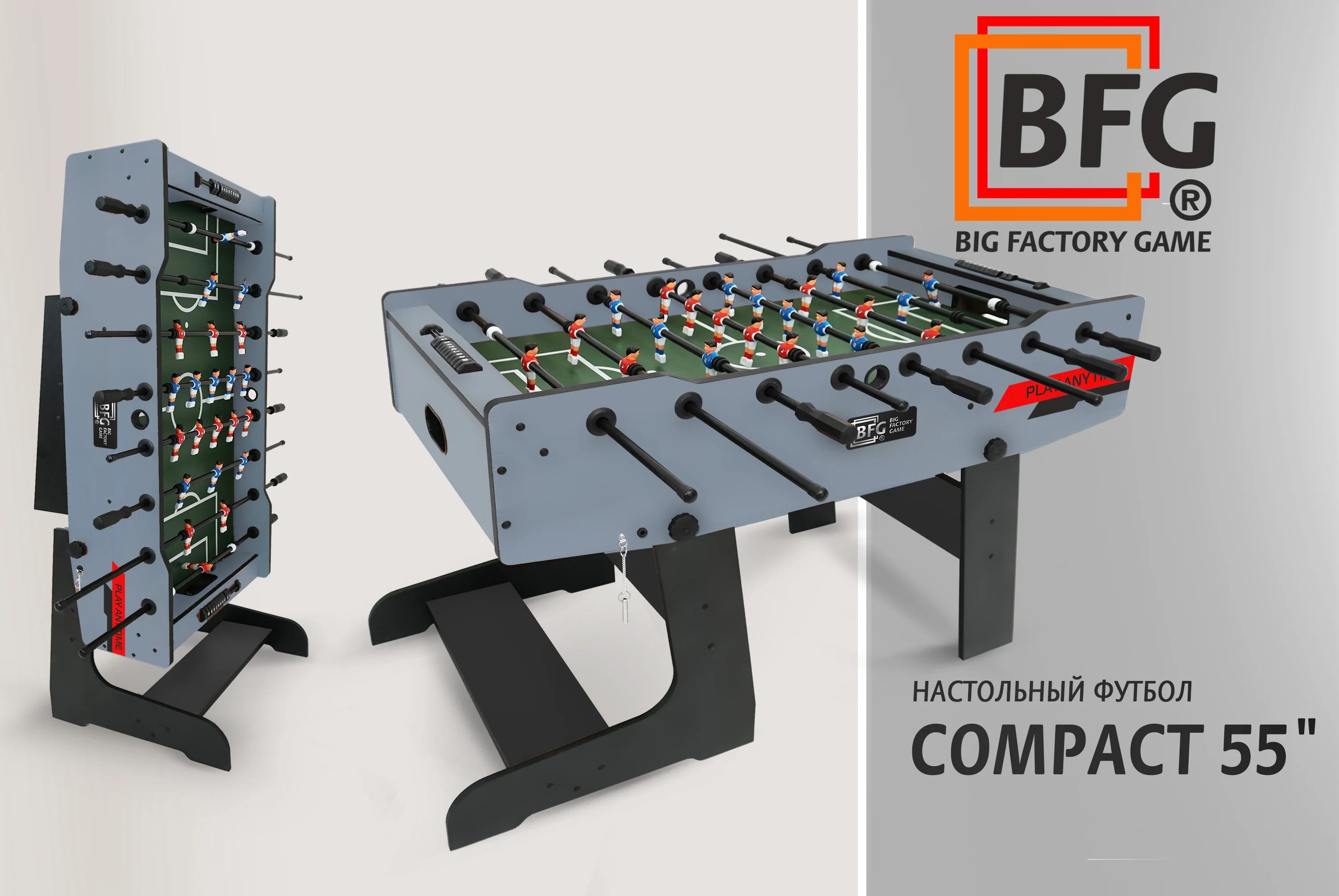 Реальное фото Настольный футбол / Кикер BFG Compact 55 (Индиго) от магазина Спортев