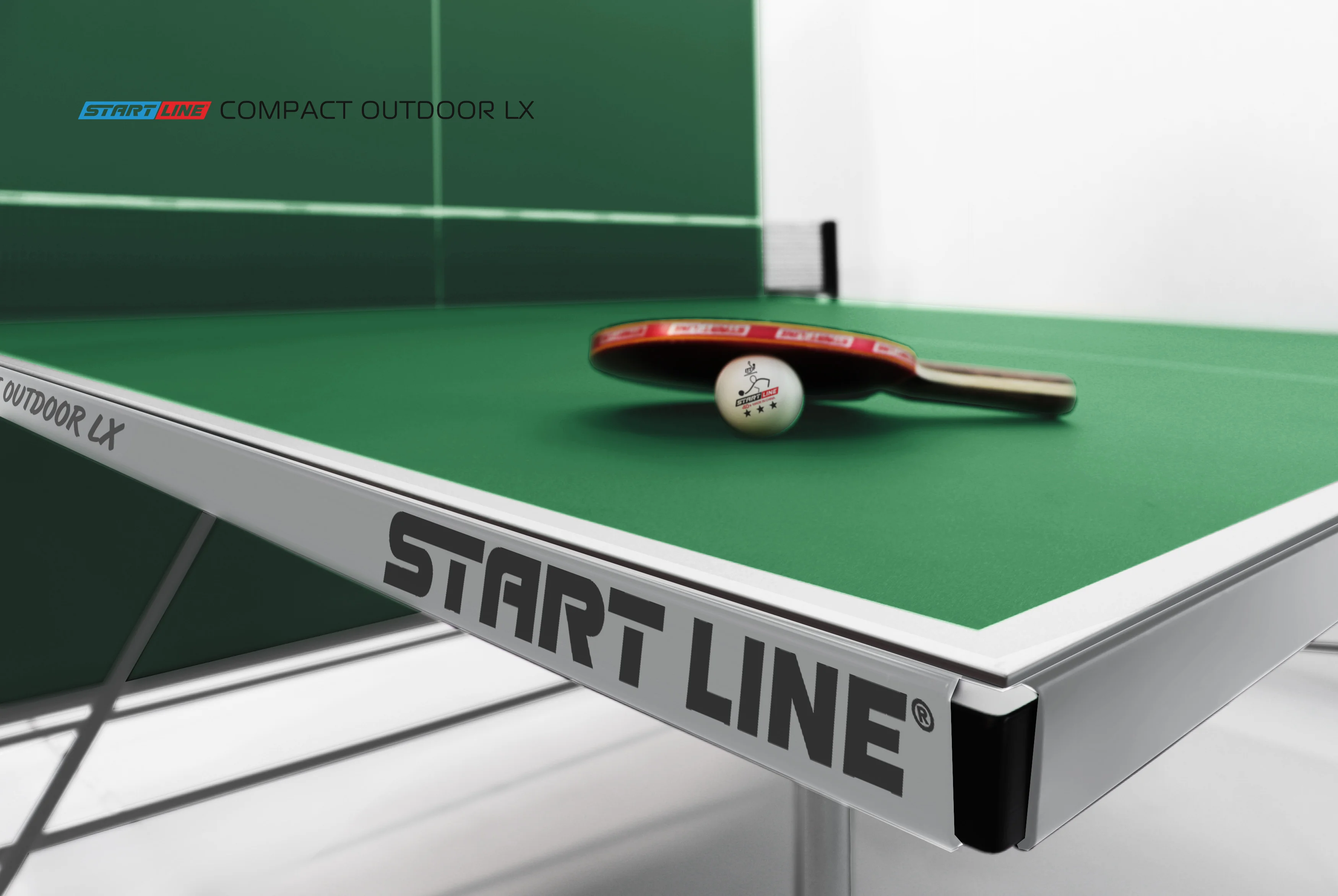 Реальное фото Стол теннисный Compact-2 LX Всепогодный Зелёный NEW от магазина Спортев