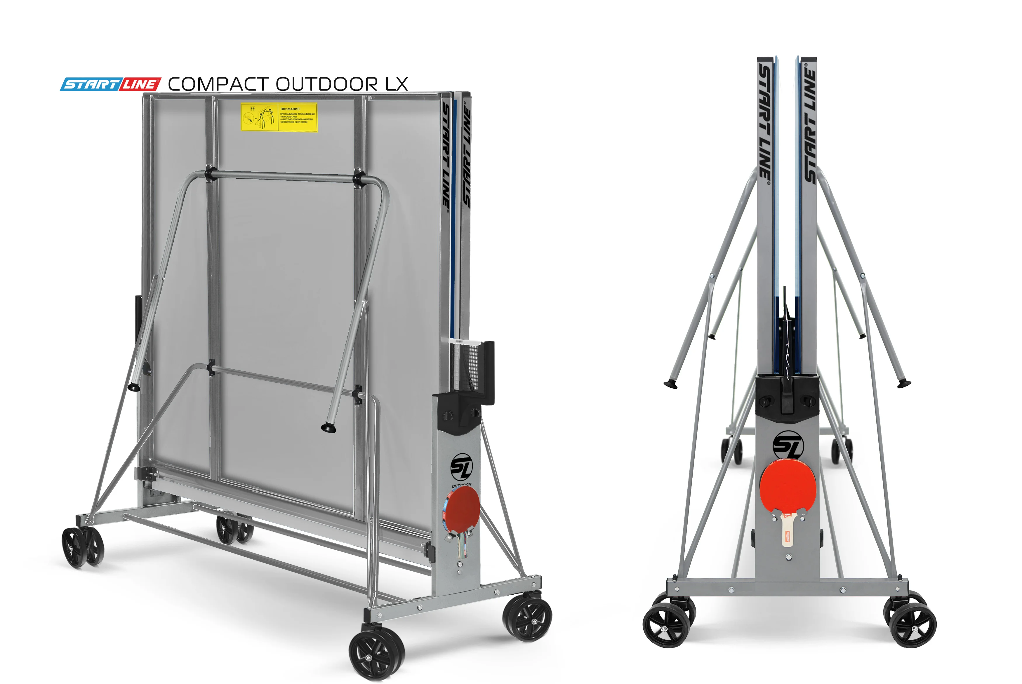 Реальное фото Стол теннисный Compact-2 LX  Всепогодный 6 Синий от магазина Спортев