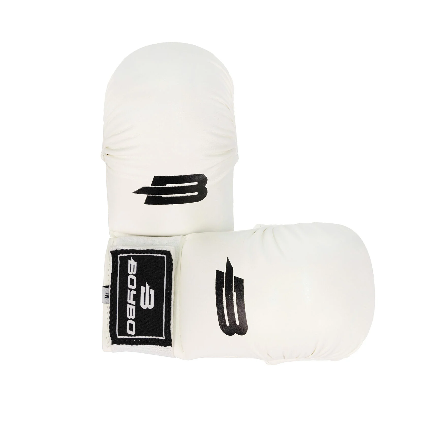 Реальное фото Накладки карате BoyBo Nylex BO120 белые 0134 от магазина Спортев