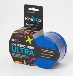 Тейп Кинезио Kinexib Ultra 5 м * 5 см синий 20322