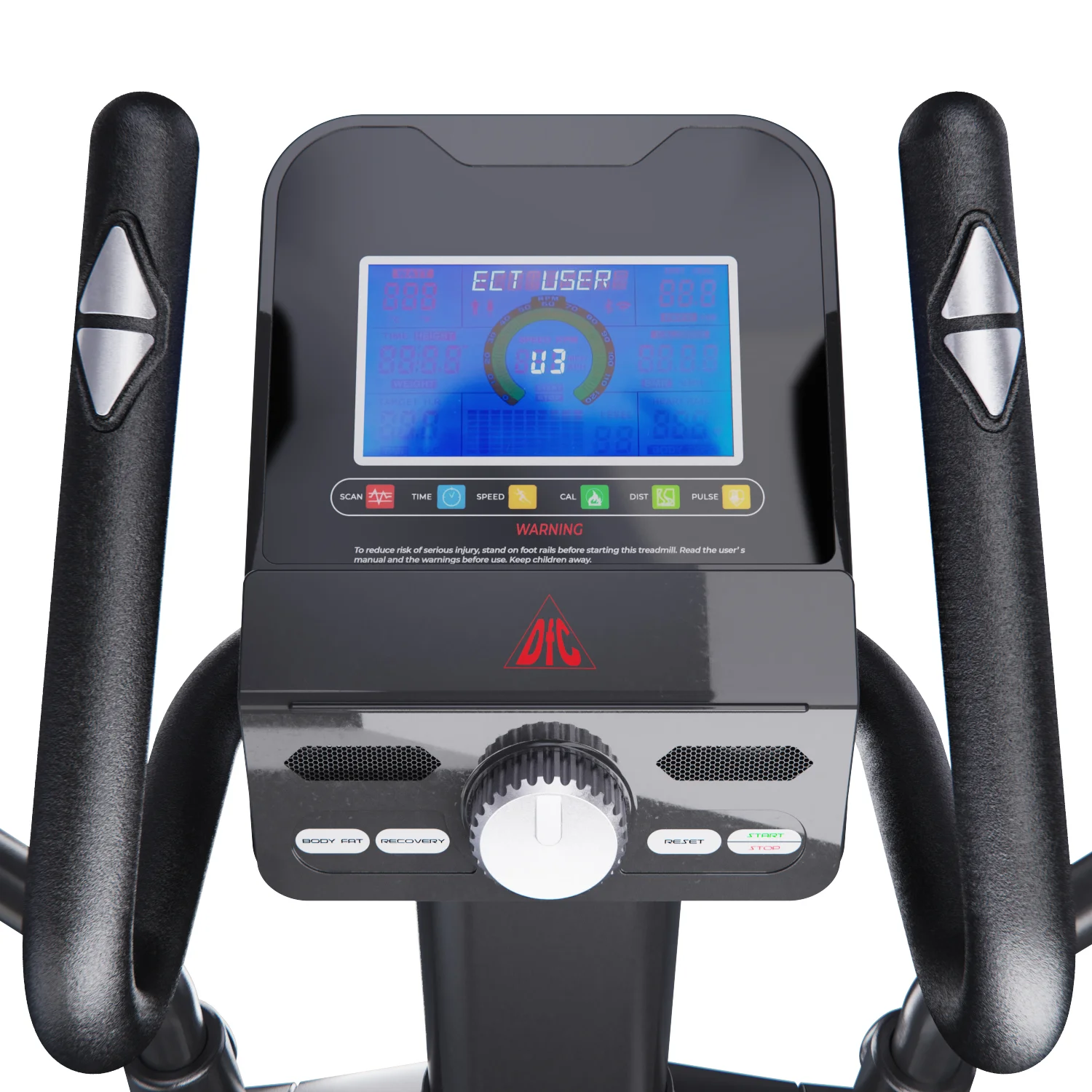 Реальное фото Эллиптический тренажер DFC E97602 магн.эл.привод от магазина Спортев