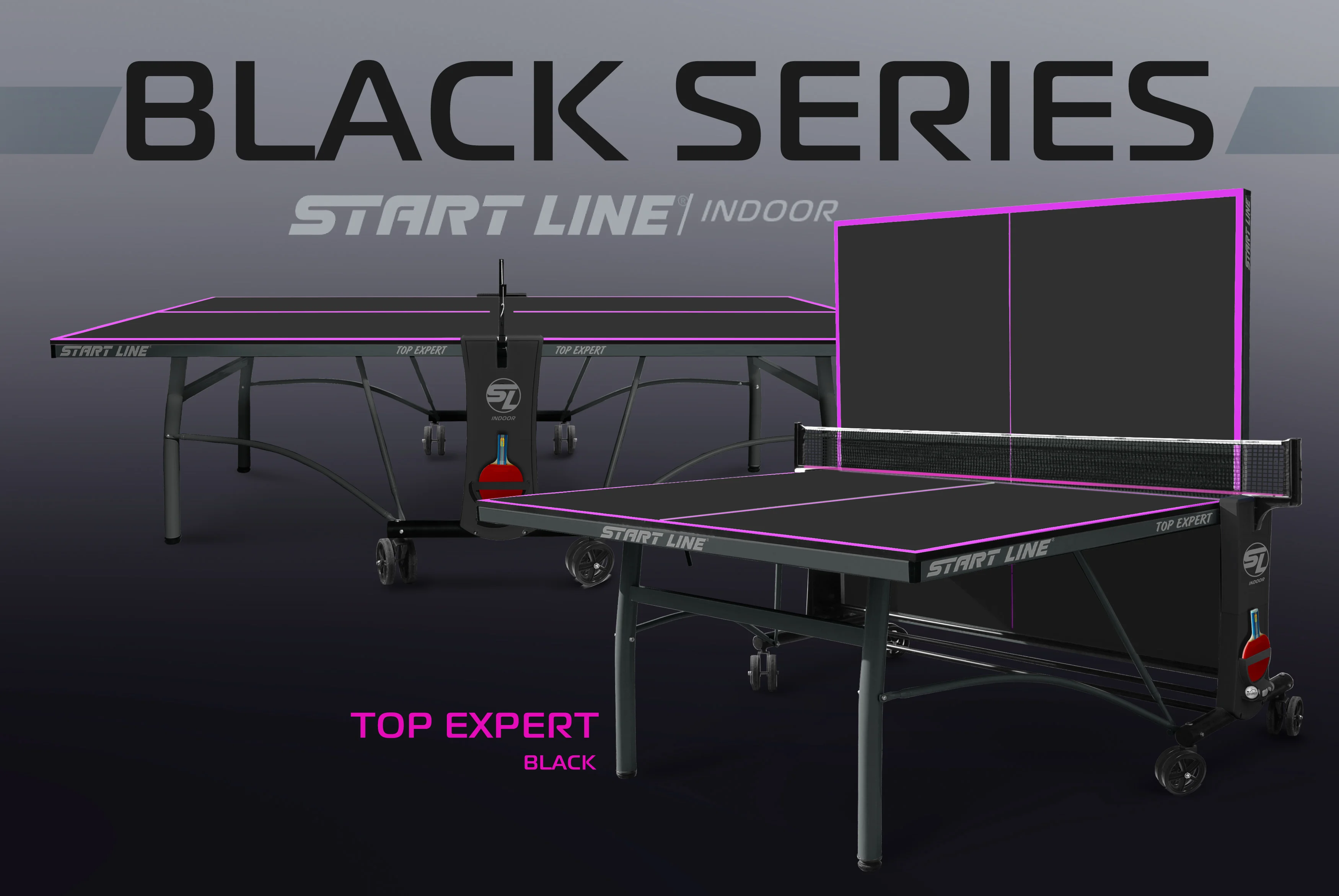 Реальное фото Стол теннисный Top Expert Black от магазина Спортев