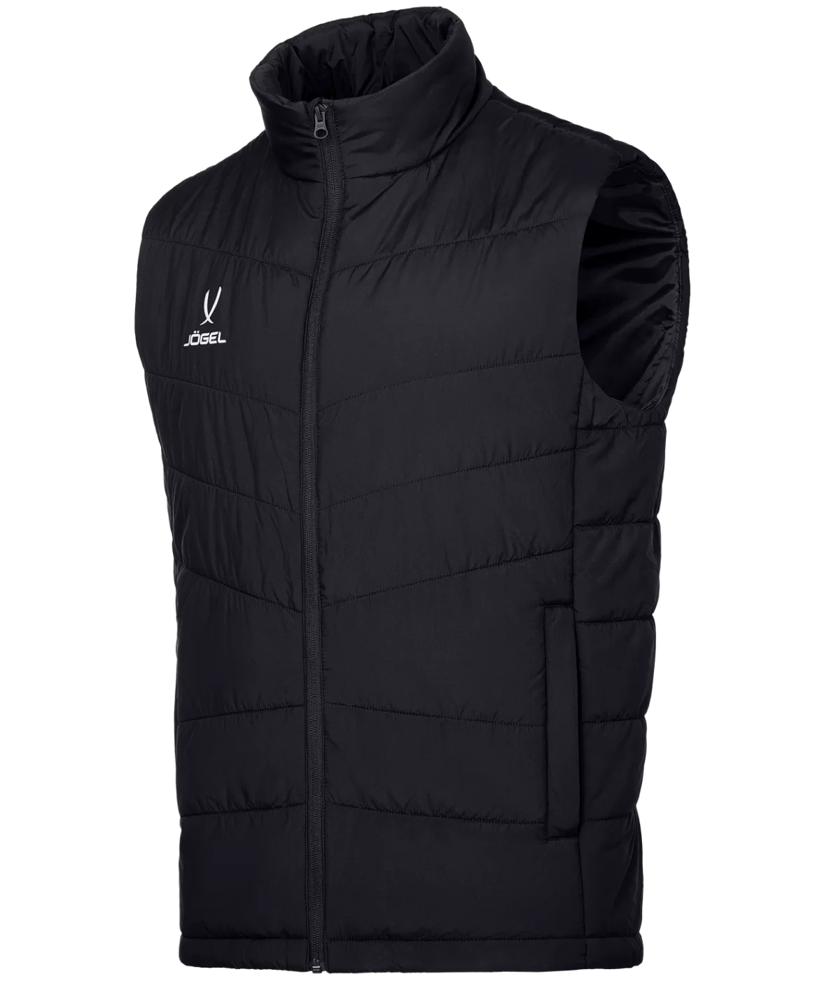 Реальное фото Жилет утепленный ESSENTIAL Padded Vest 2.0, черный Jögel от магазина СпортЕВ