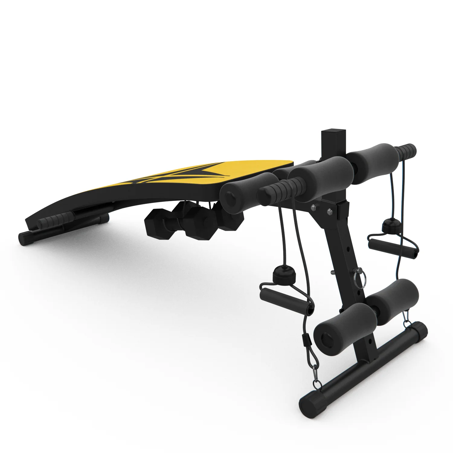 Реальное фото Скамья для пресса DFC гантели, эспандеры D102RY от магазина Спортев