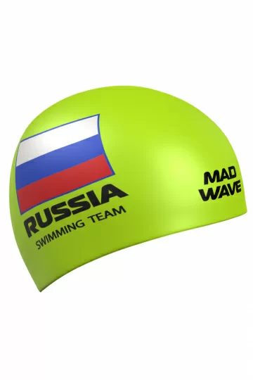 Реальное фото Шапочка для плавания Mad Wave Swimming Team M0558 18 0 10W от магазина Спортев