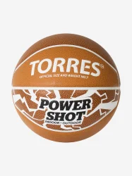 Мяч баскетбольный Torres Power Shot размер №7 ПУ оранжево-белый B32087 Мяч баскетбольный Torres Power Shot размер №7 ПУ оранжево-белый B32087