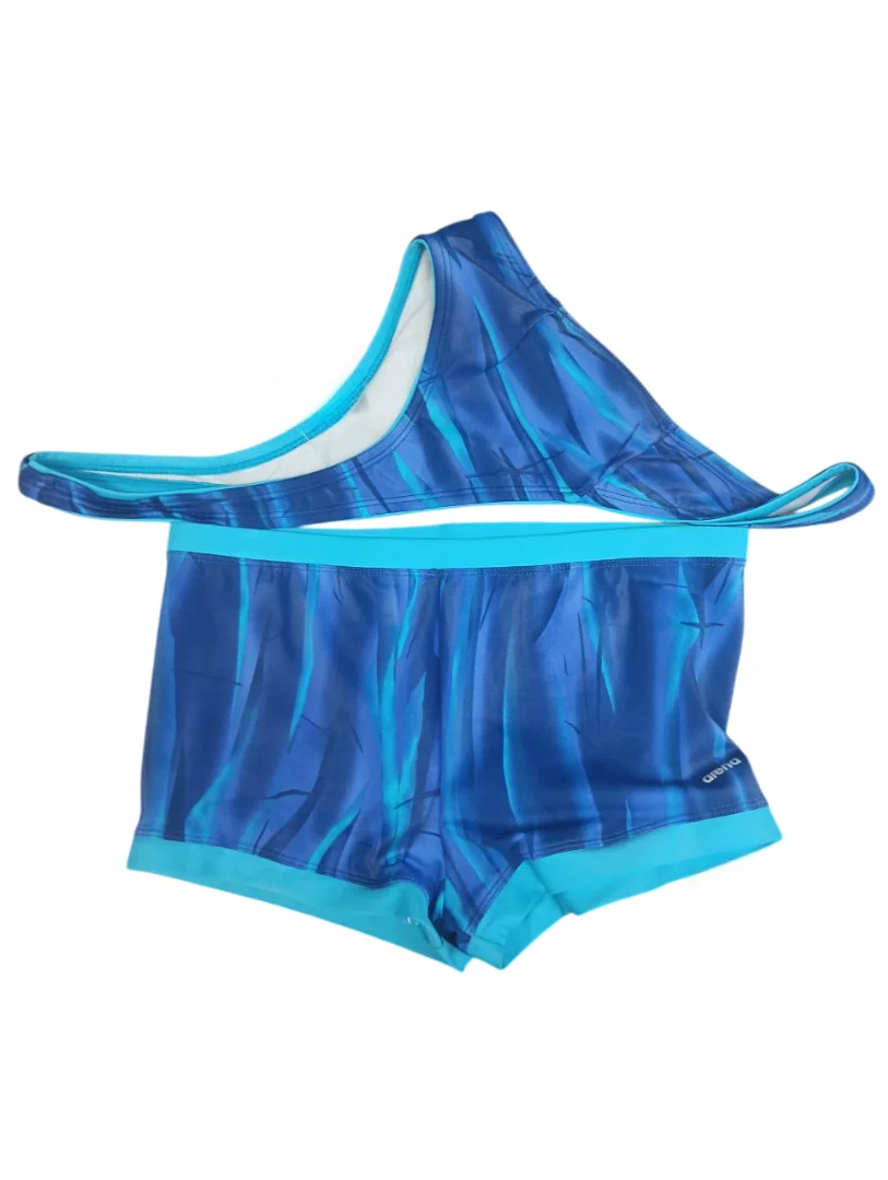 Реальное фото Купальник Arena раздельный голубой 89623 от магазина Спортев