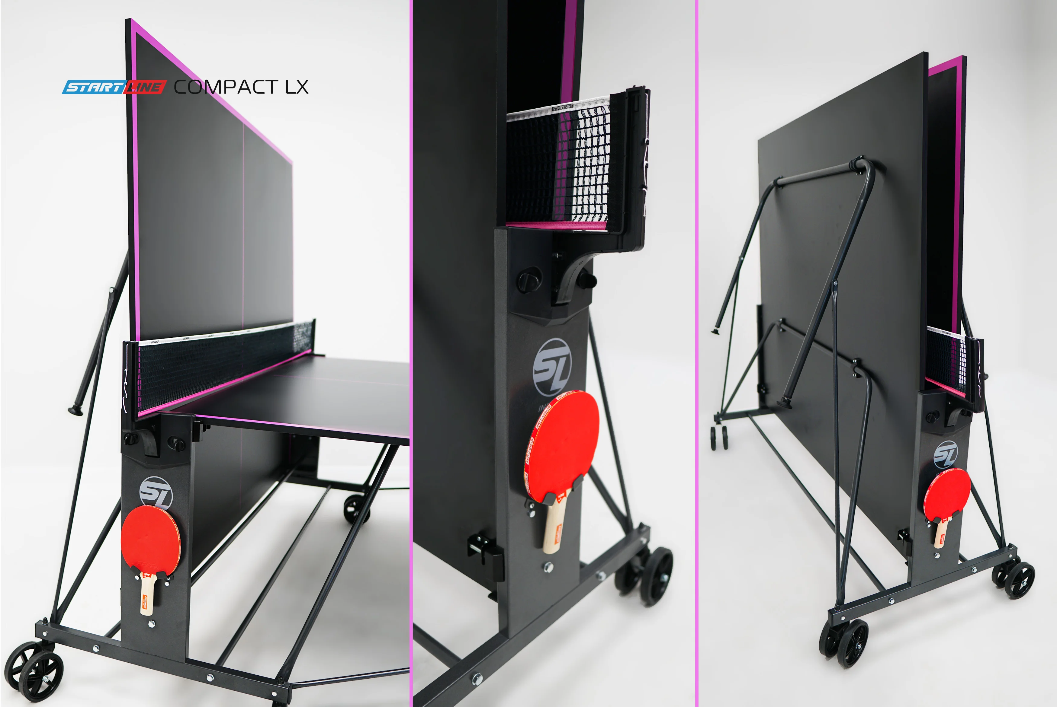 Стол теннисный Compact LX Black Реальное фото Стол теннисный Compact LX Black от магазина Спортев