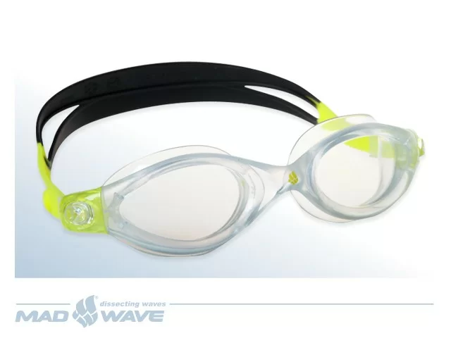 Реальное фото Очки для плавания Mad Wave Clear Vision CP Lens grey/yellow M0431 06 0 10W от магазина Спортев