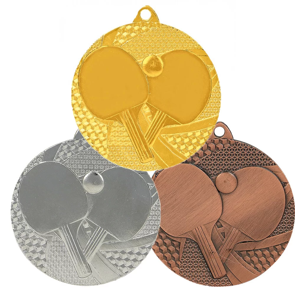 Реальное фото Комплект медалей MMC 7750 (G/S/B) настольный теннис (D-50мм, s-2,5мм) от магазина СпортЕВ