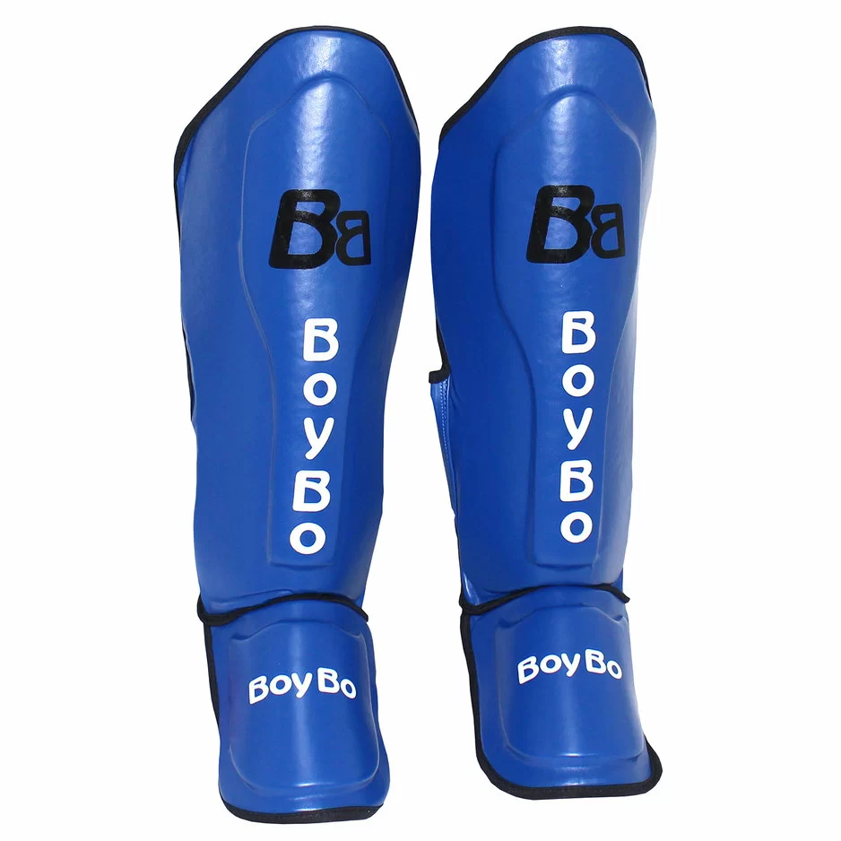 Реальное фото Защита голени и стопы BoyBo Basic Flex синий от магазина СпортЕВ