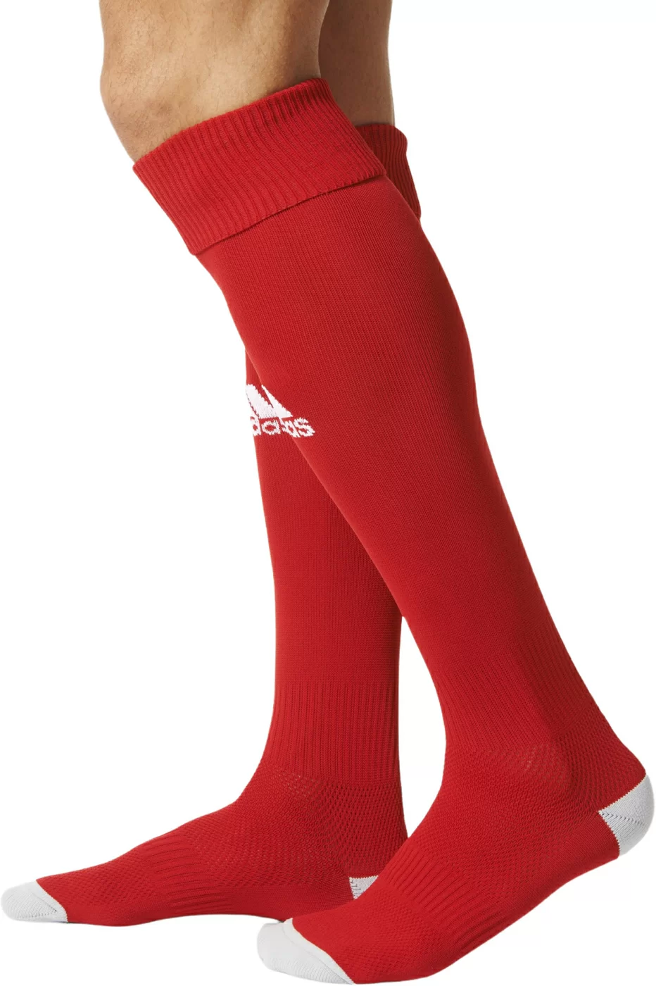 Реальное фото Гетры футбольные Adidas Milano 16 Sock красный/белый AJ5906 от магазина СпортЕВ