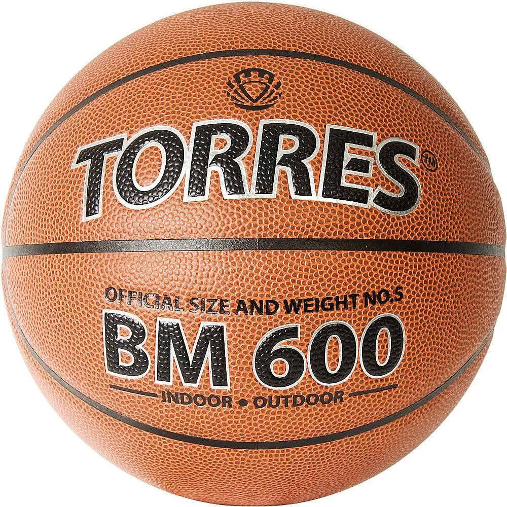 Реальное фото Мяч баскетбольный Torres BM600 размер №7 ПУ темно коричневый-черный B32027 от магазина СпортЕВ