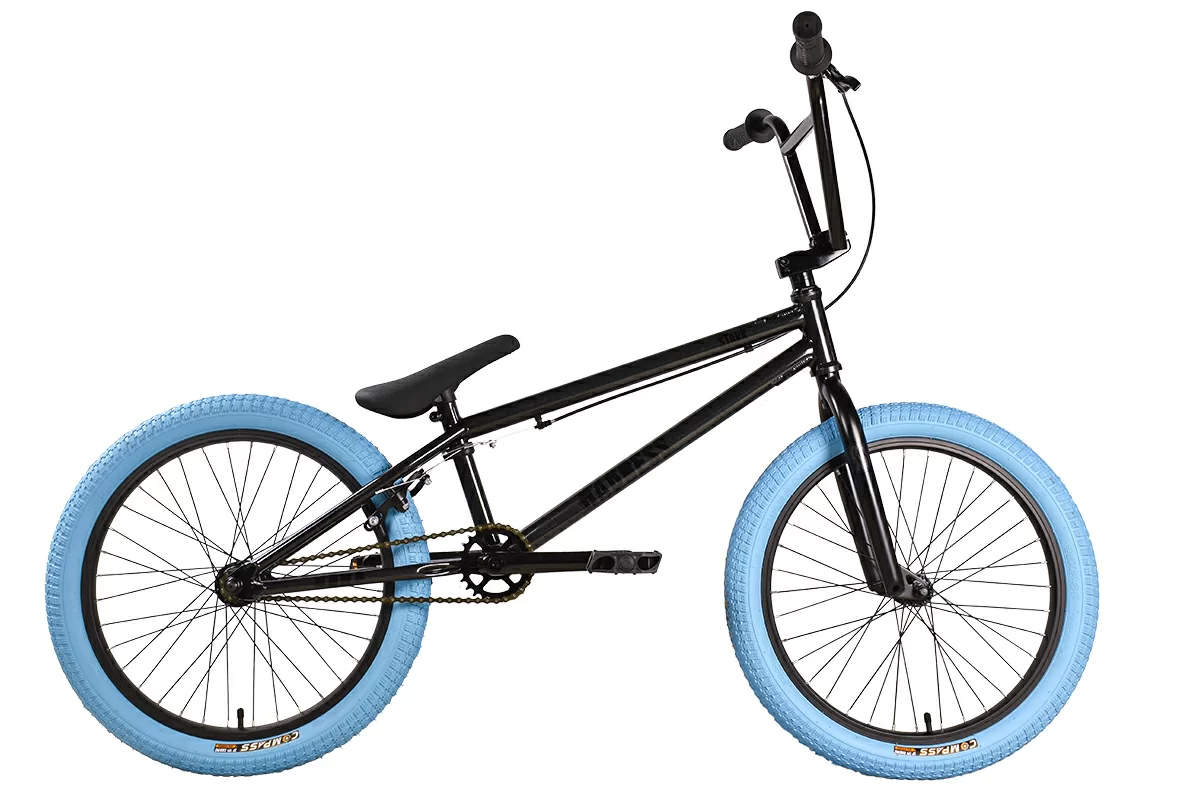 Реальное фото Велосипед Stark Madness BMX 4 (2025) серо-фиолетовый/черный/синий от магазина Спортев
