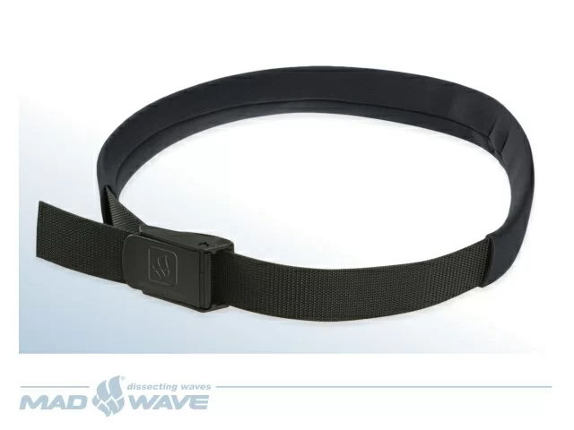 Реальное фото Пояс Mad Wave Waist Belt 1.2м  черный M0771 01 00W от магазина Спортев