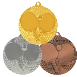 Комплект медалей MMC 7750 (G/S/B) настольный теннис (D-50мм, s-2,5мм)
