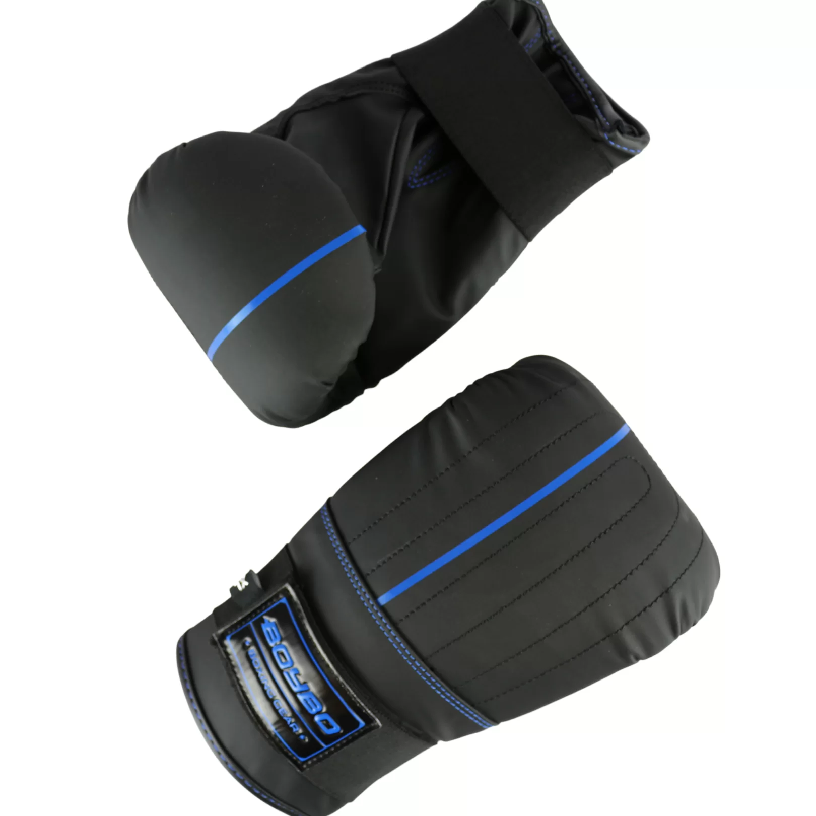 Реальное фото Перчатки снарядные BoyBo B-series черно-синиий 1429 от магазина СпортЕВ