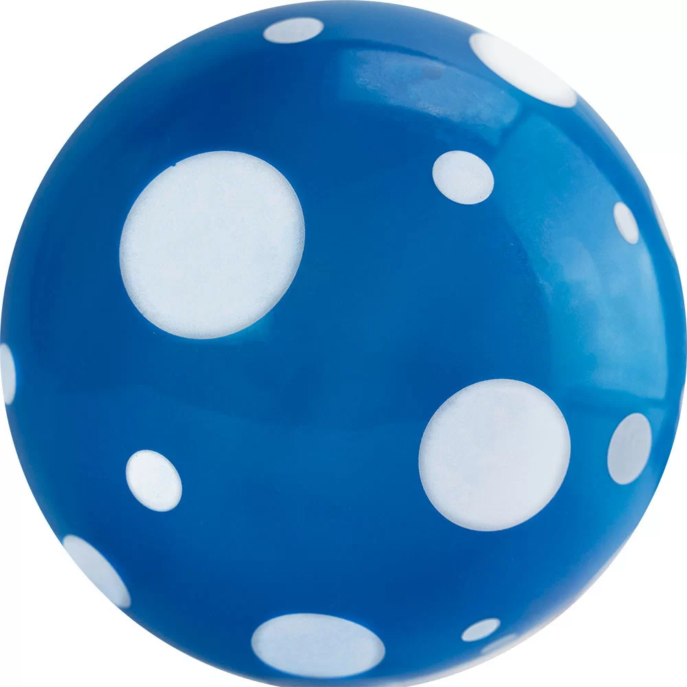 Реальное фото Мяч детский с рисунком 23 см Горошек ПВХ синий/белый MD-23-03 от магазина СпортЕВ