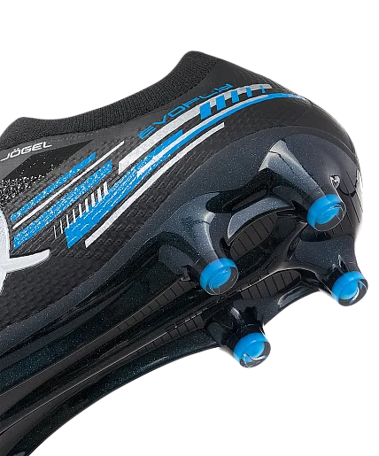 Реальное фото Бутсы Jogel Evofly FG Pro черный/голубой 4191 от магазина Спортев