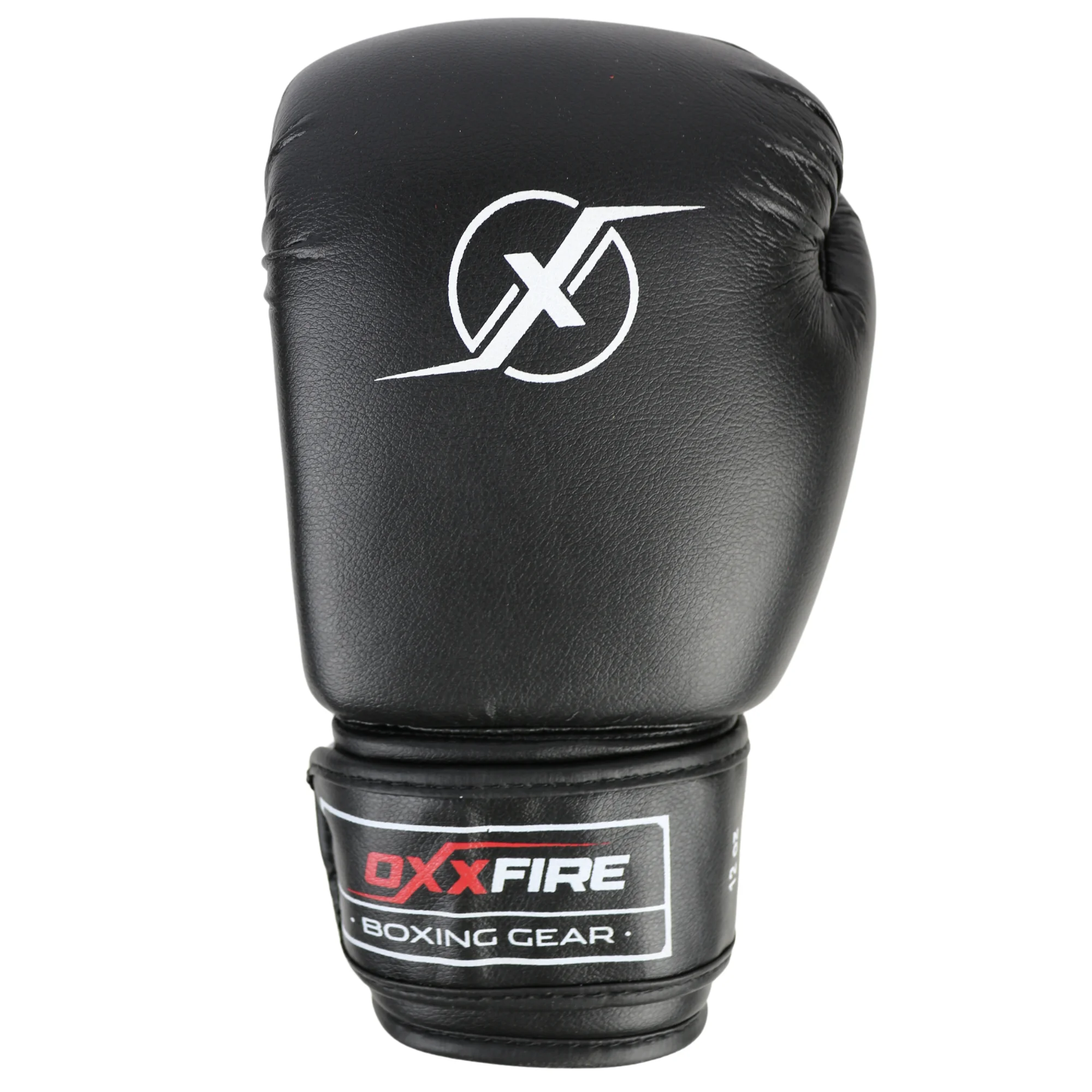 Реальное фото Перчатки боксерские OxxFire Start черные 4492 от магазина Спортев