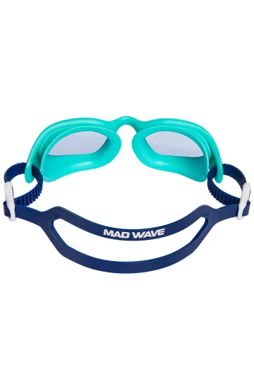Реальное фото Очки для плавания Mad Wave F Motion бирюзовый M0424 23 0 16W от магазина Спортев