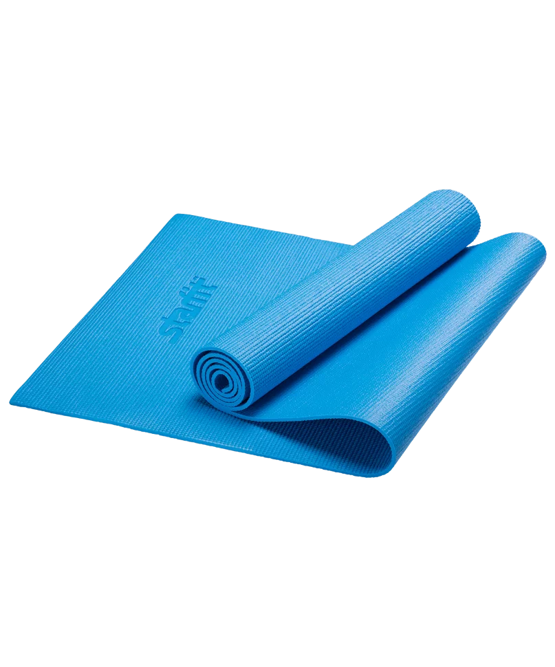Реальное фото Коврик для йоги 173x61x0,8 см StarFit FM-101 PVC синий 8837 от магазина СпортЕВ