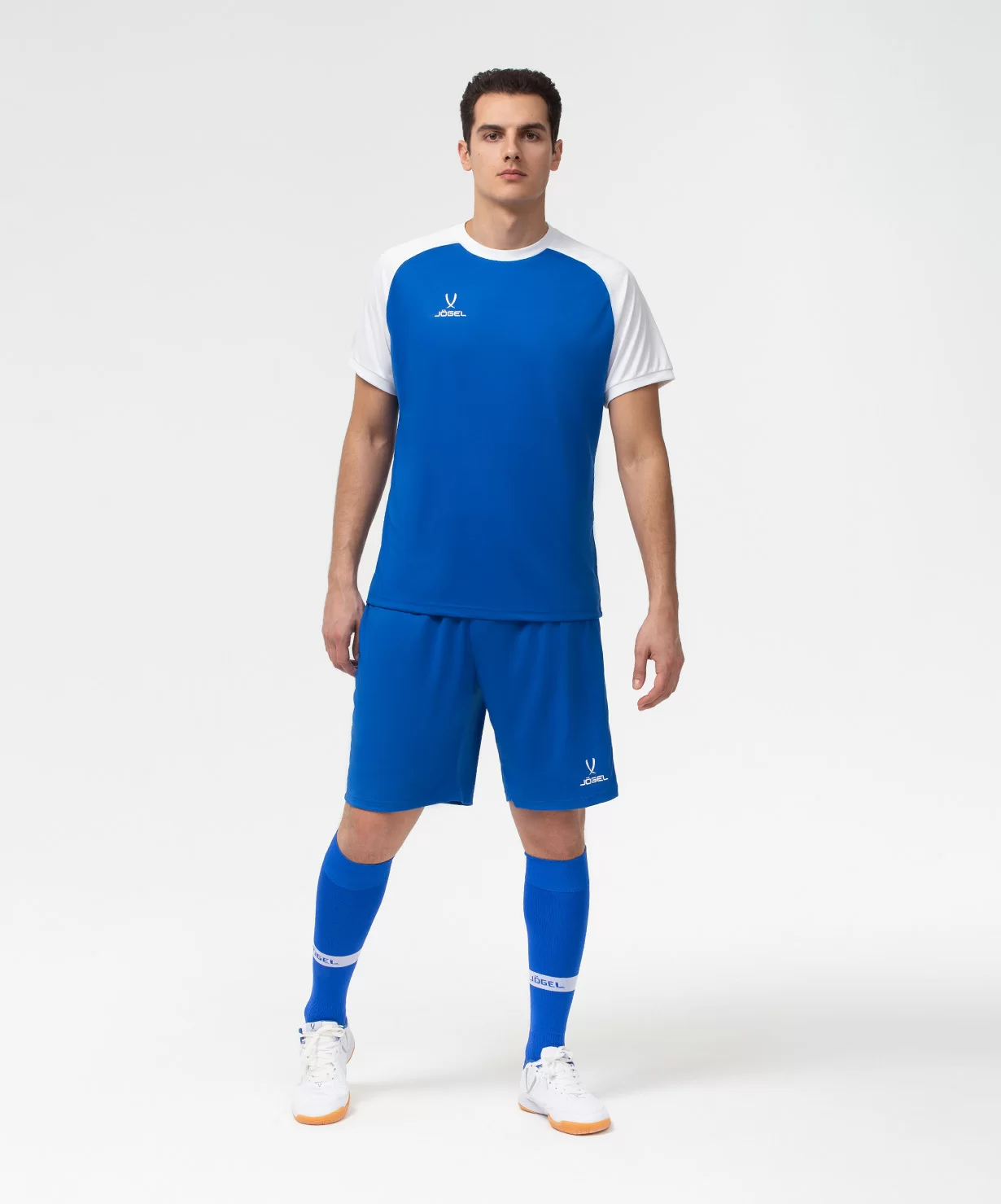 Реальное фото Футболка игровая CAMP Reglan Jersey, синий/белый Jögel от магазина Спортев