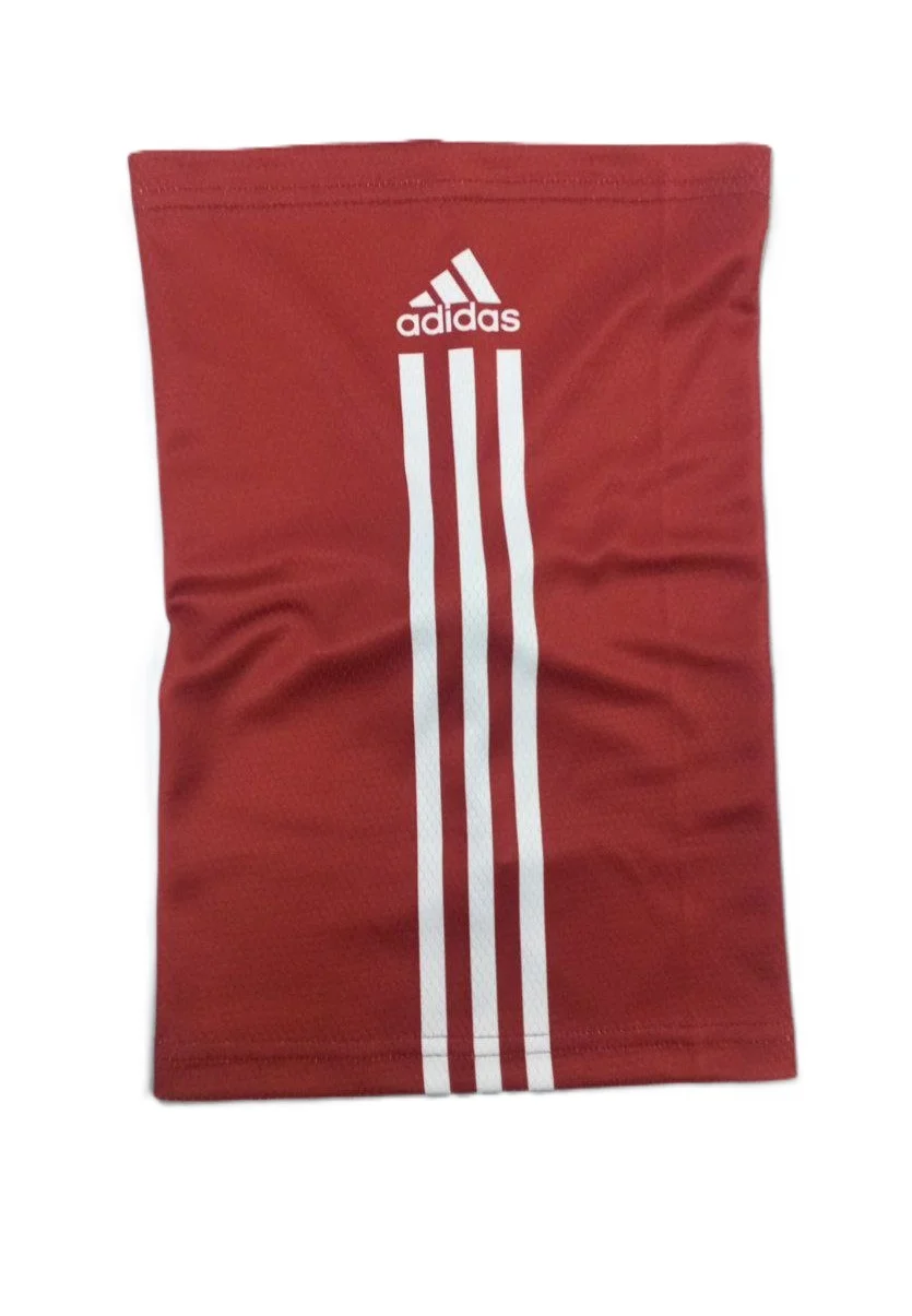 Реальное фото Шарф-труба с лого Adidas бордовый от магазина Спортев
