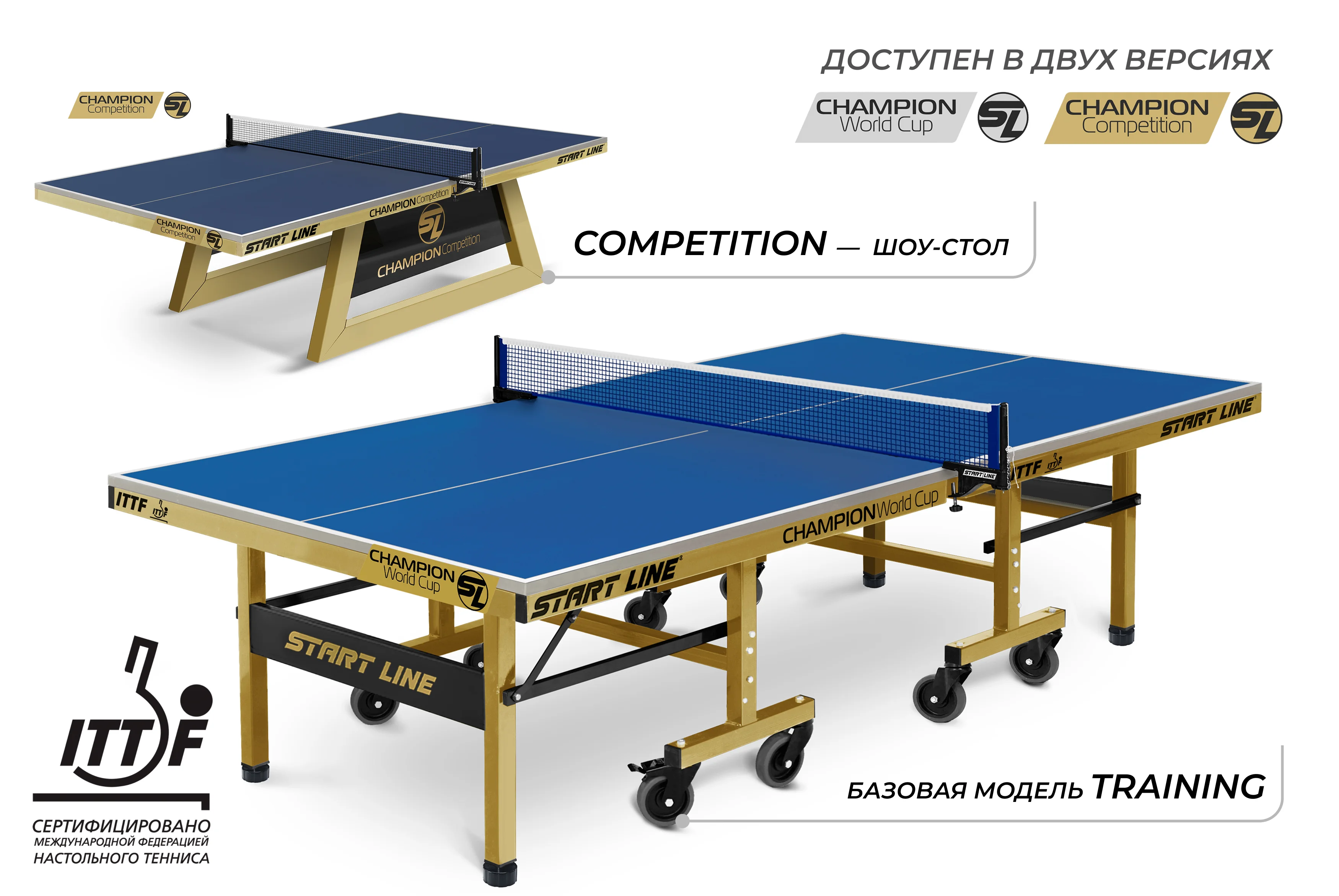 Реальное фото Стол теннисный Champion World Cup от магазина Спортев