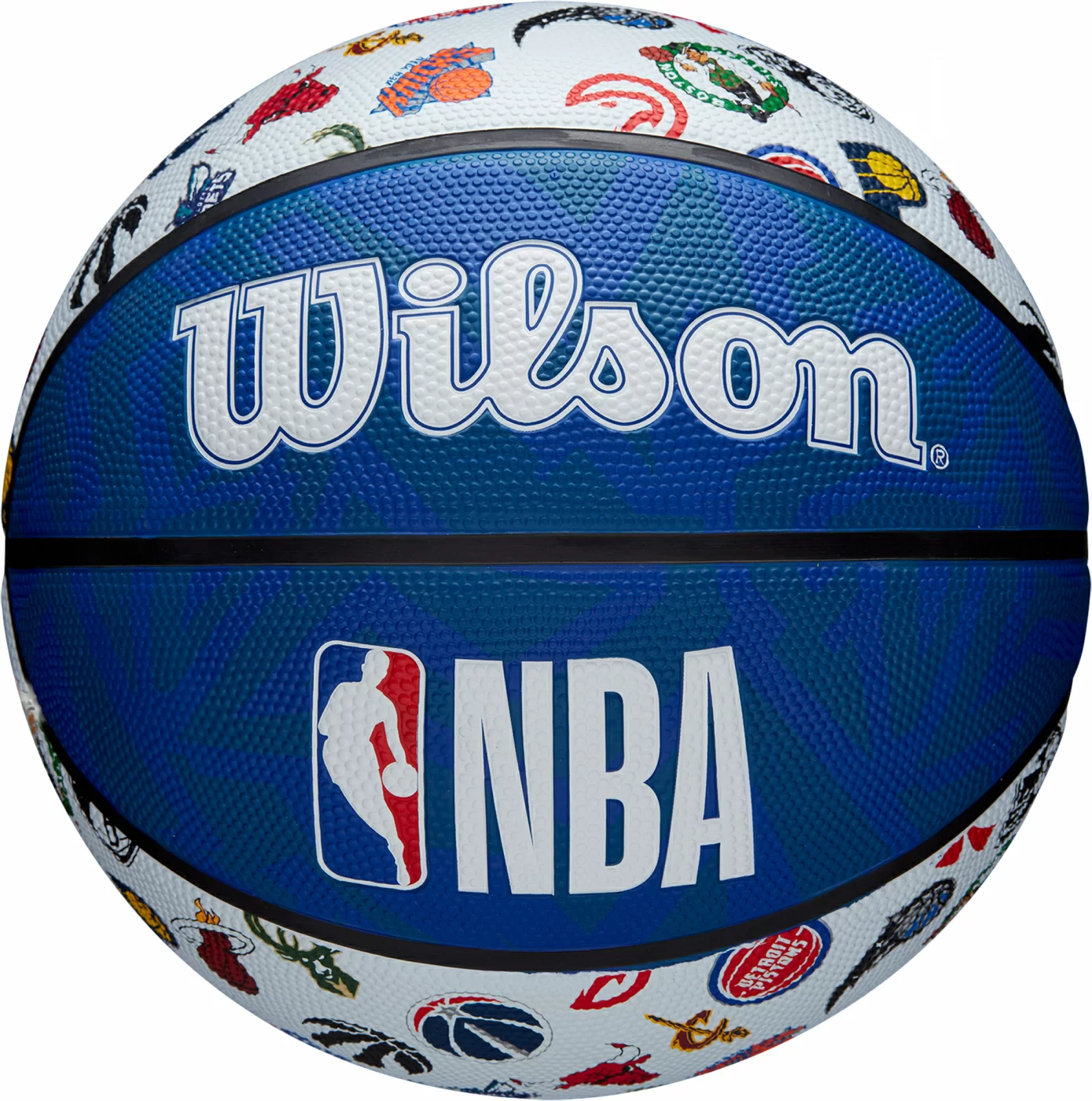 Реальное фото Мяч баскетбольный Wilson NBA All Team размер №7 сине-белый WTB1301XBNBA от магазина СпортЕВ