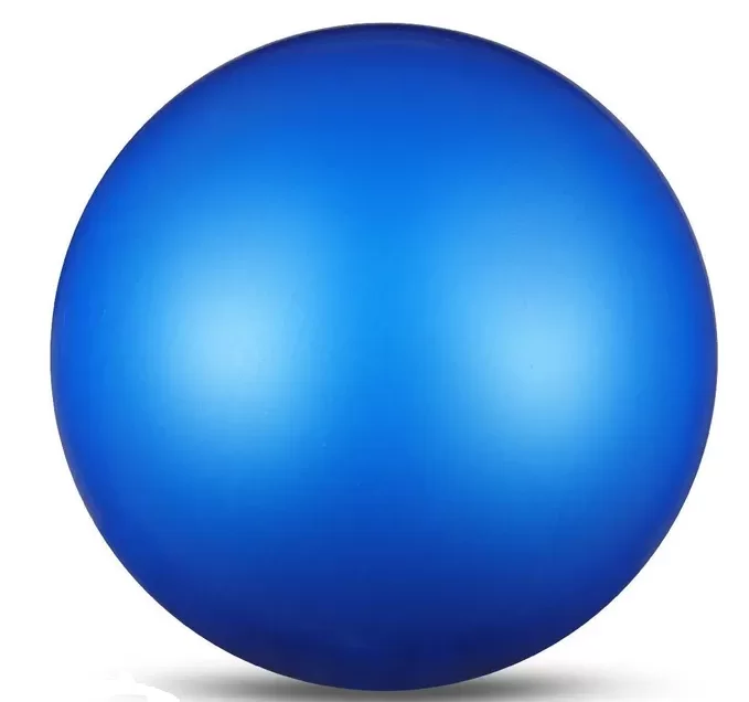 Реальное фото Мяч для художественной гимнастики 19 см 400 г Indigo металлик синий IN329 от магазина СпортЕВ