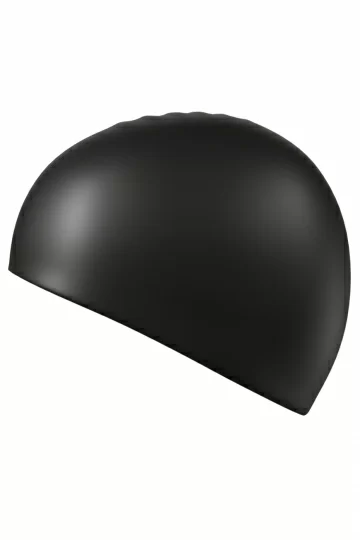 Реальное фото Шапочка для плавания Mad Wave Standard Silicone Cap черный 9973 0 01 от магазина Спортев