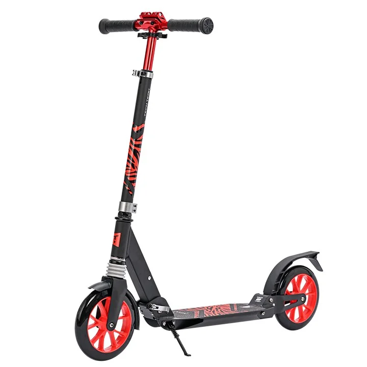 Реальное фото Самокат TechTeam City Scooter (2024) красный от магазина Спортев