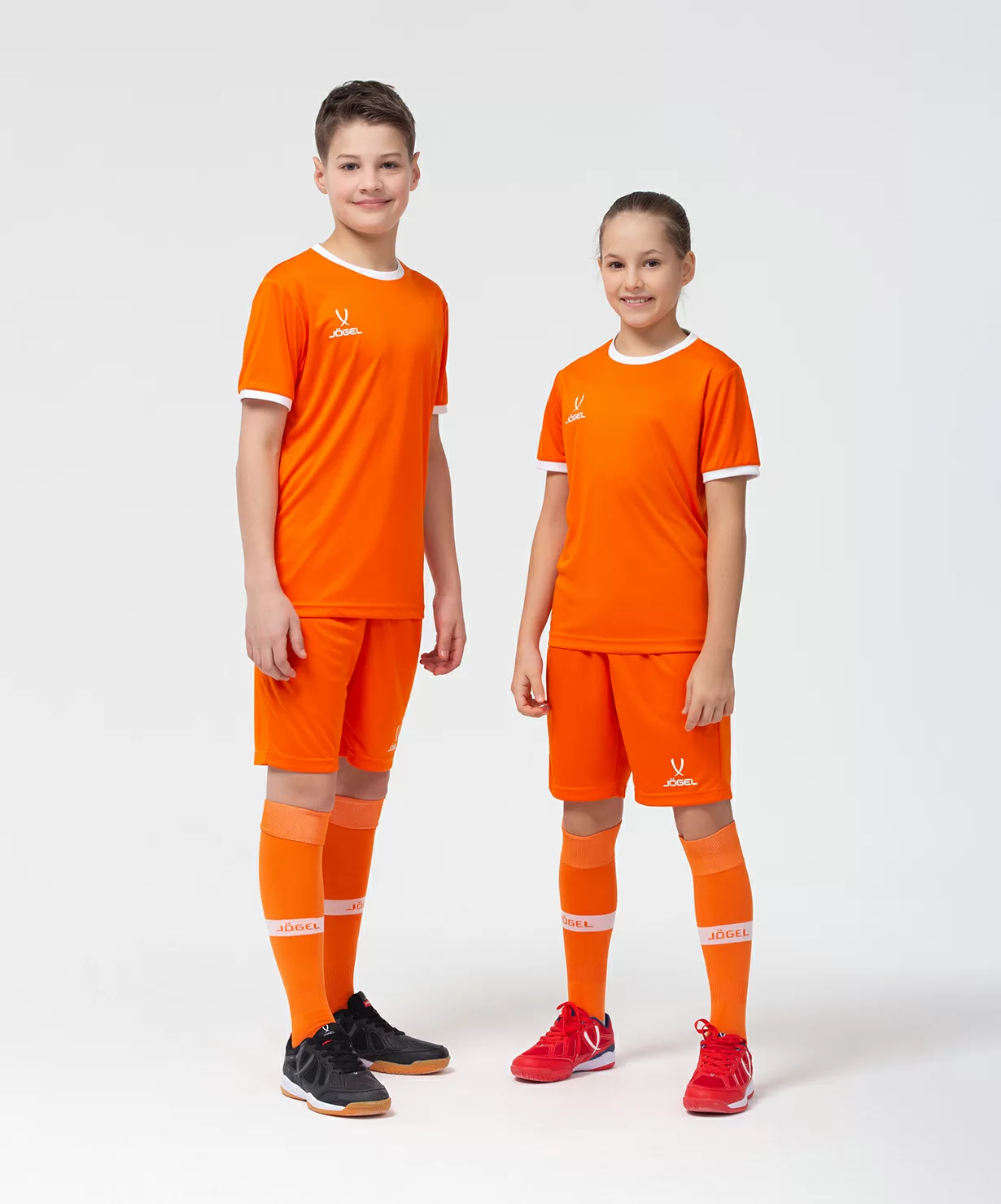 Реальное фото Шорты игровые CAMP Classic Shorts, оранжевый/белый, детский Jögel от магазина Спортев